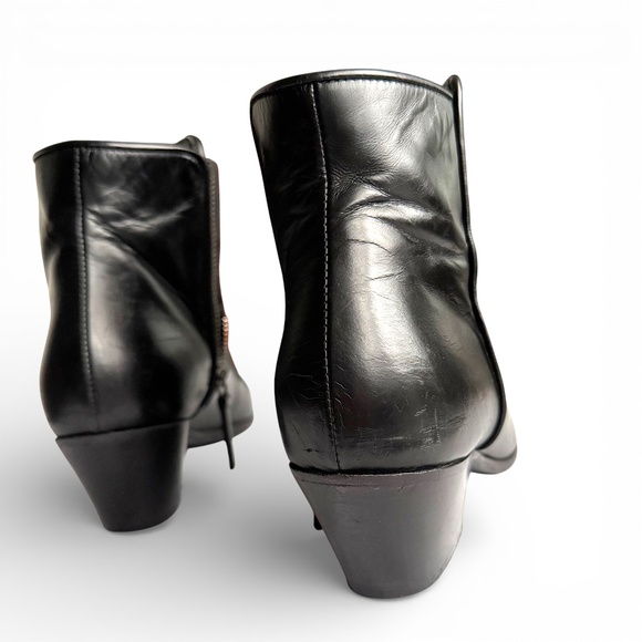 GIUSEPPE ZANOTTI Daddy 40 black leather ankle boots size 39 - Picture 7 of 16
